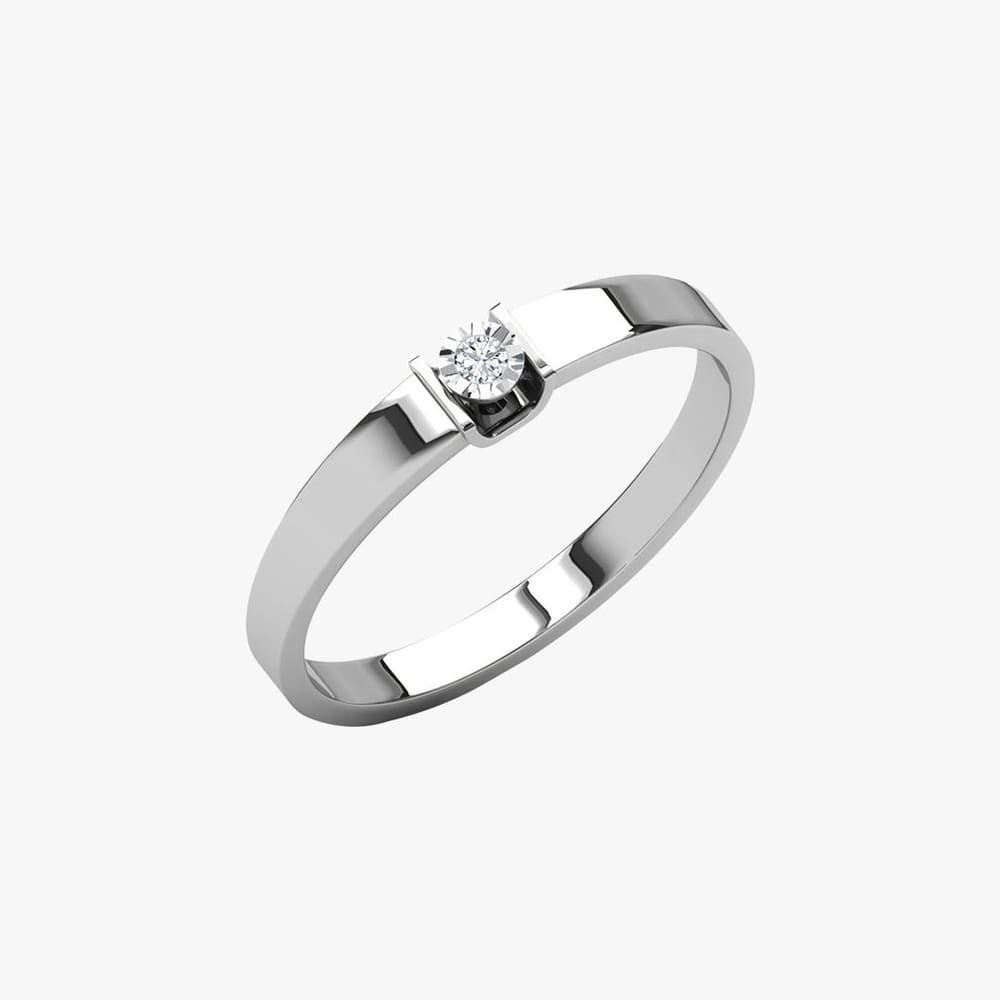 Silver ring eq Dimond